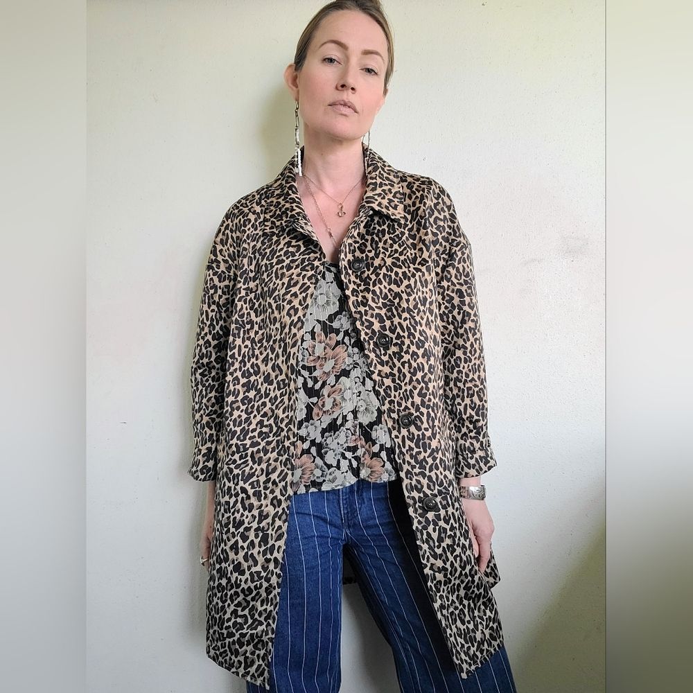 The Preloved Cheetah Print Spring Trench By Weekend MaxMara Size US 4 - Picture 10 of 16